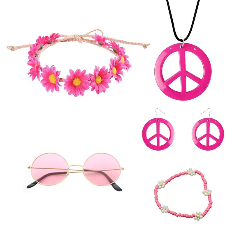 Women'S Accessories In The 60S - Set Aksesori Kostum Hippie PESENAR, Dekorasi