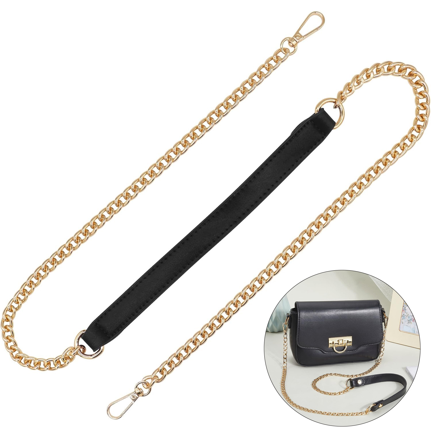 Wallet Chain Bag - Tali Rantai Tas Selempang Kulit PU