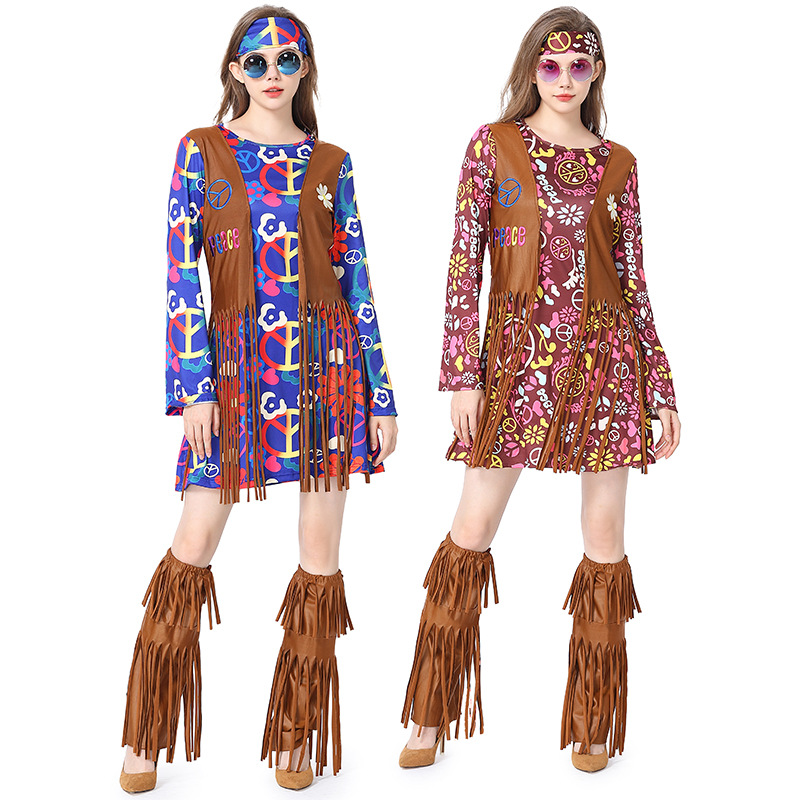 Women'S Accessories In The 60S - Gaun Disko Halloween Set Kostum Cosplay