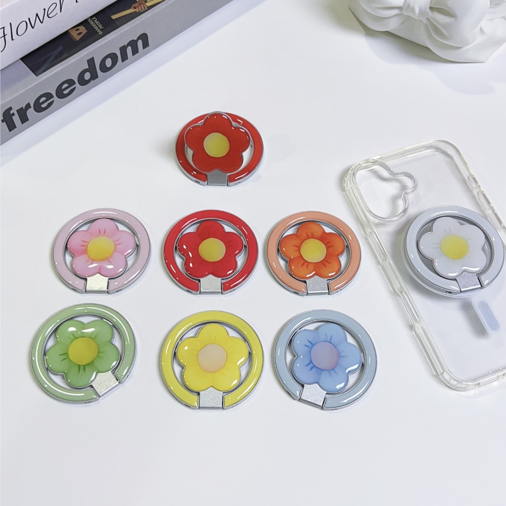 Women Accessories Holder - Penyangga Ponsel Lipat Magnetik Berbentuk Bunga,