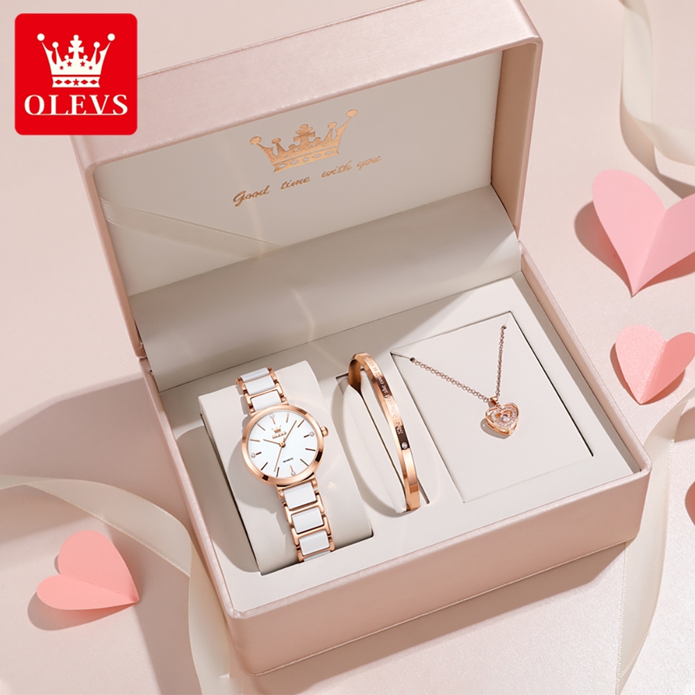Women Accessories Gift Box - Jam Tangan Wanita OLEVS 5877 Mewah