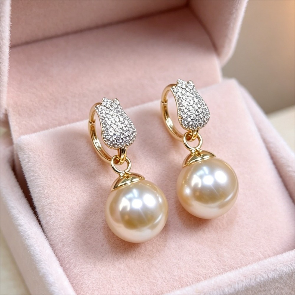 Women'S Affordable Accessories - 1 Pasang Anting Mutiara Imitasi Berbentuk