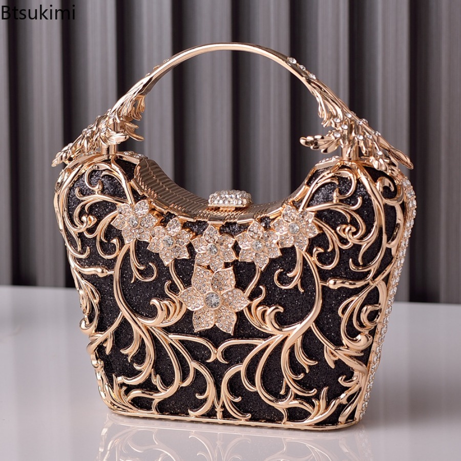 Wallet Chain Bag - Tas Malam Logam Berongga Tas Tangan