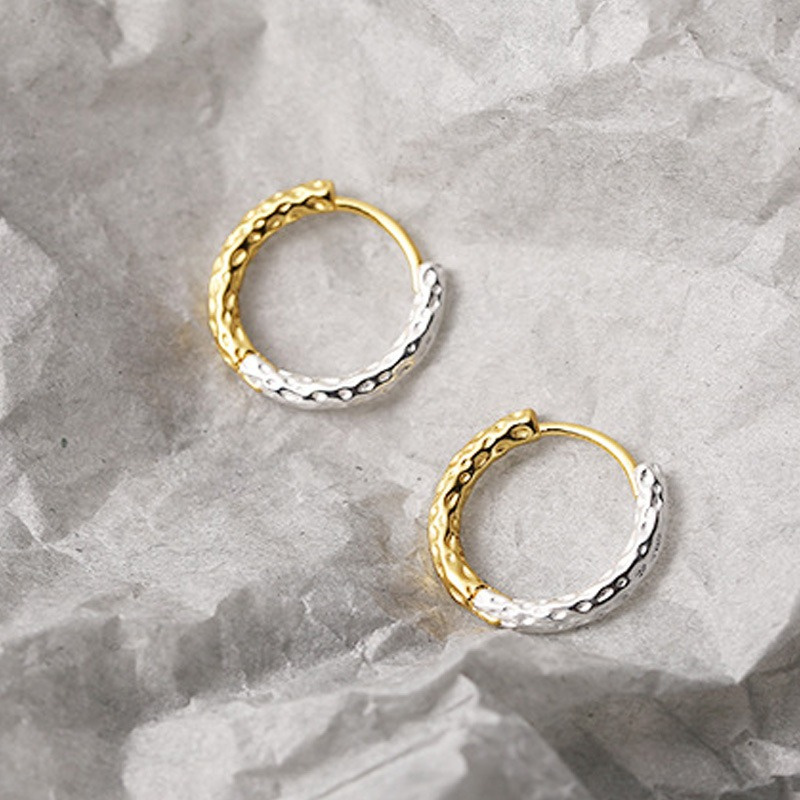 Women Accessories Drawing - Anting Bulat Warna Emas Perak Vintage