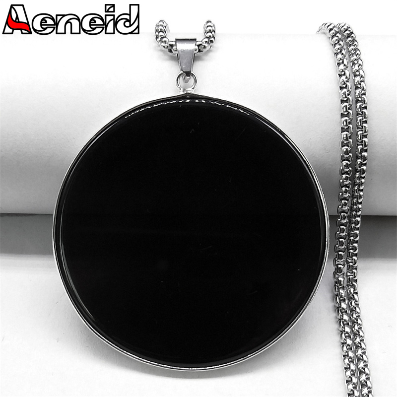 Women Accessories Gift Box - Kalung Batu Obsidian Hitam Besar Fashion,