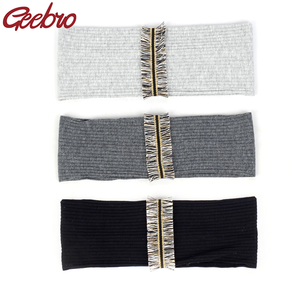 Women'S Running Accessories - Geebro Ikat Kepala Wanita Bergaris Rumbai