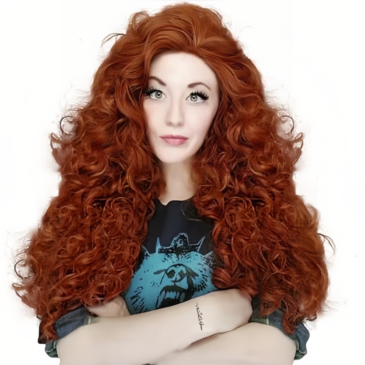 Accessories Brand For Women - Wig Serat Sintetis Merek Anxin: Merah-Cokelat,