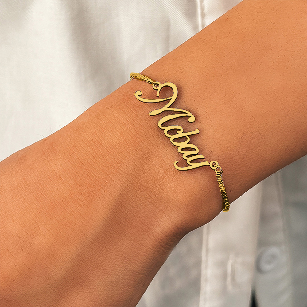 Women Accessories Gift Box - Gelang Rantai Kotak Tanda Tangan Kustom
