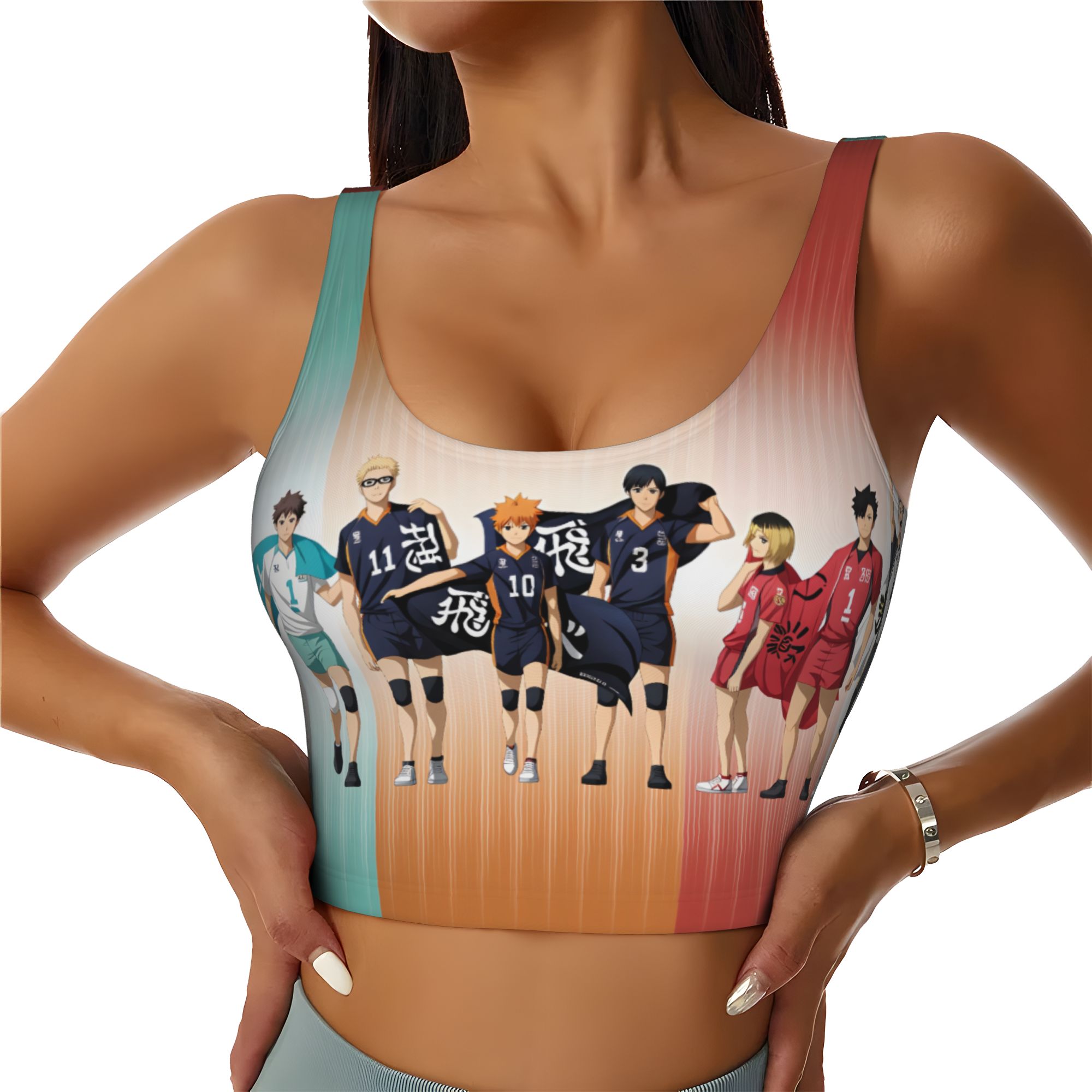 Women'S Running Accessories - Bra Olahraga Wanita Haikyuu Inarizaki High