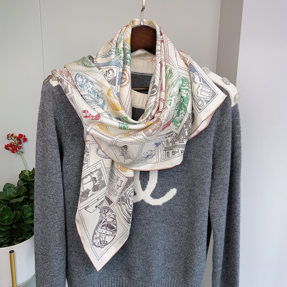 Syal Sutra Mewah 90CM Merek Ba - Accessories Brand For Women ulasan dan harga