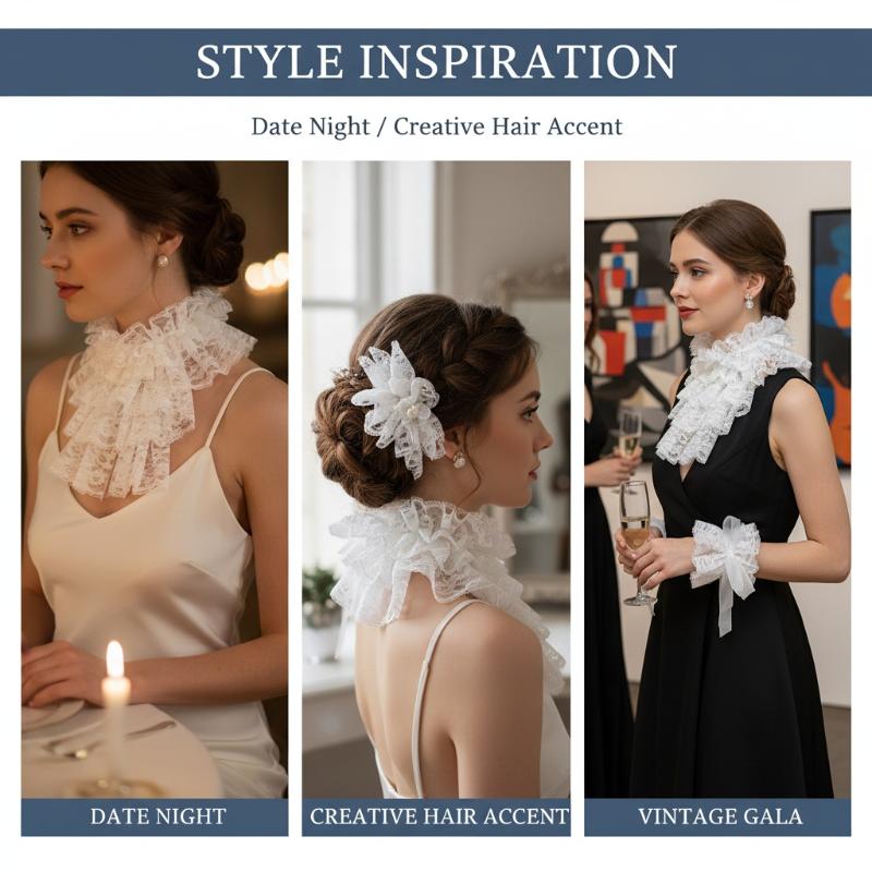 Set Kostum Kerah Jabot Renda E - Women'S Victorian Era Accessories ulasan dan harga