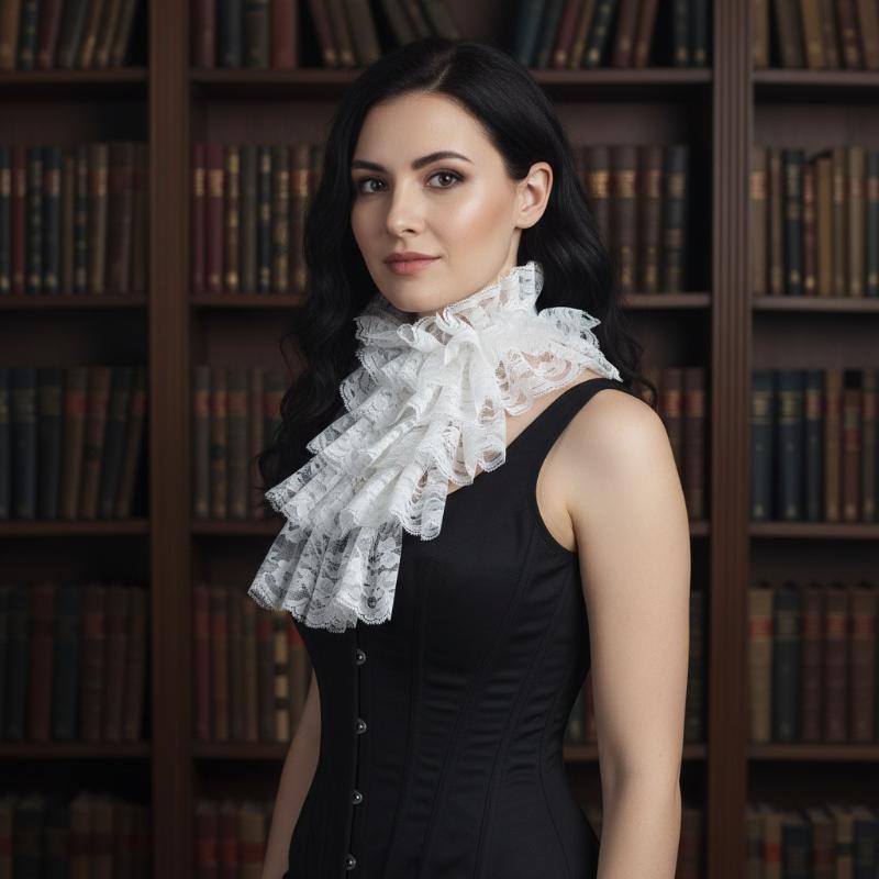 Set Kostum Kerah Jabot Renda E - Women'S Victorian Era Accessories ulasan dan harga