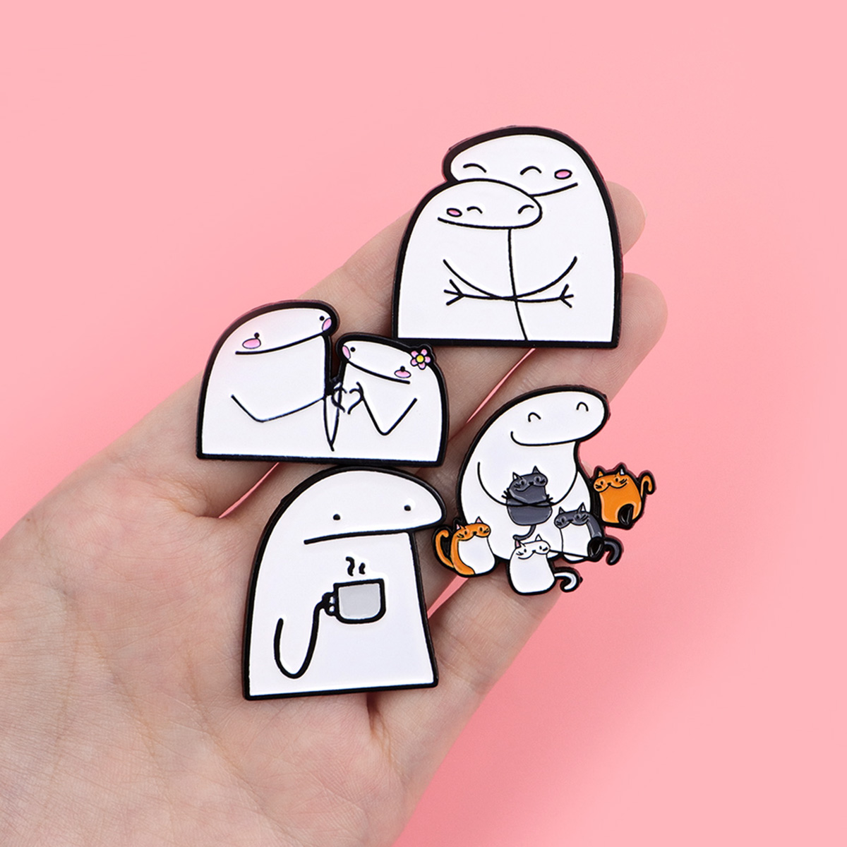 Pin Kerah Gambar Kartun Stick  - Women Accessories Drawing ulasan dan harga