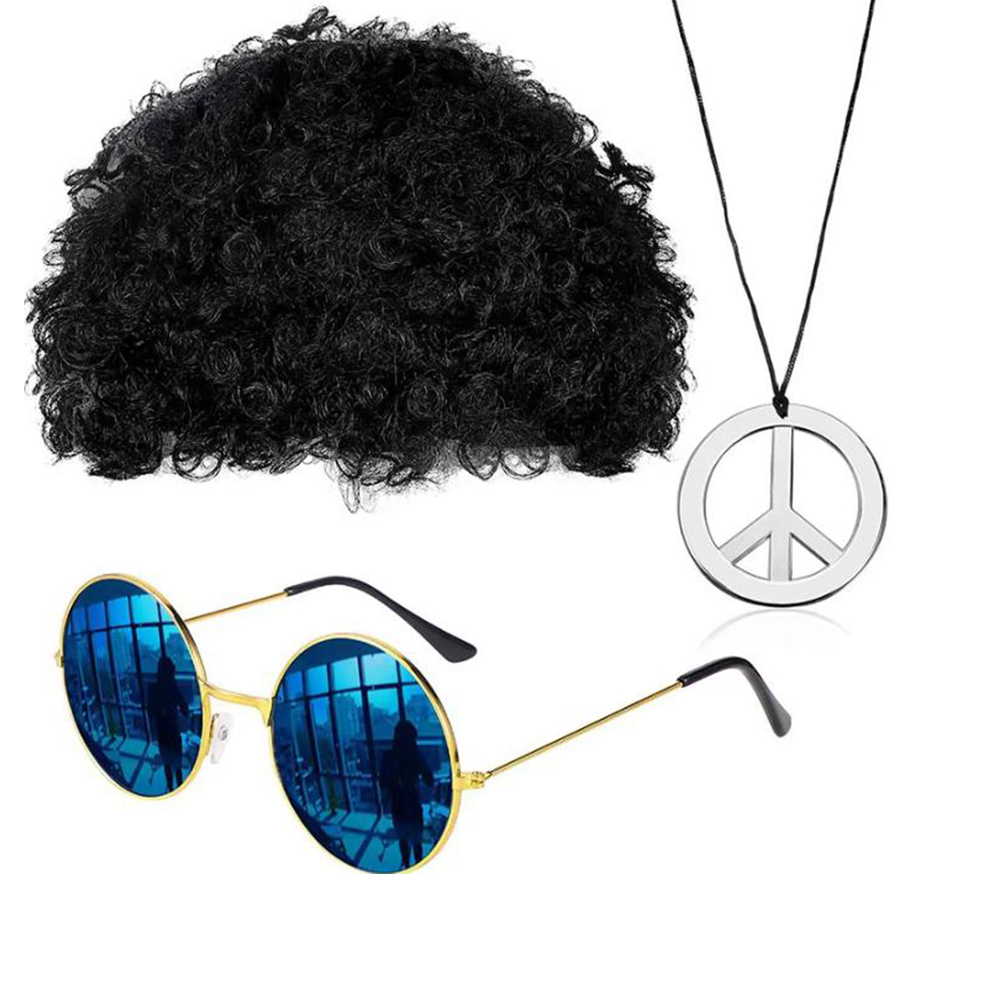 Set Aksesori Hippie 60-an Wig  - Women'S Accessories In The 60S ulasan dan harga