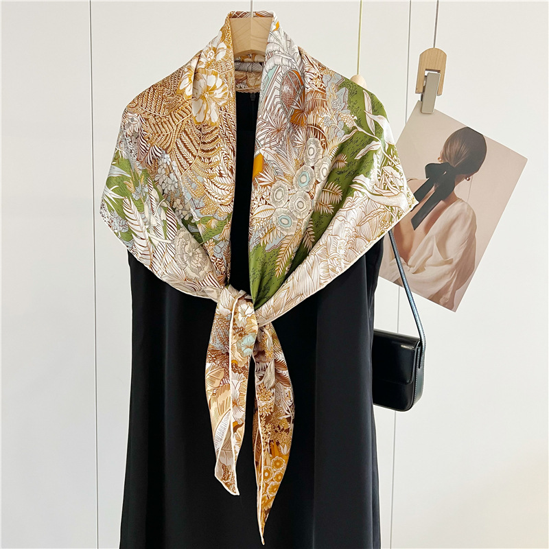 Syal Sutra Satin 110cm Merek M - Accessories Brand For Women ulasan dan harga
