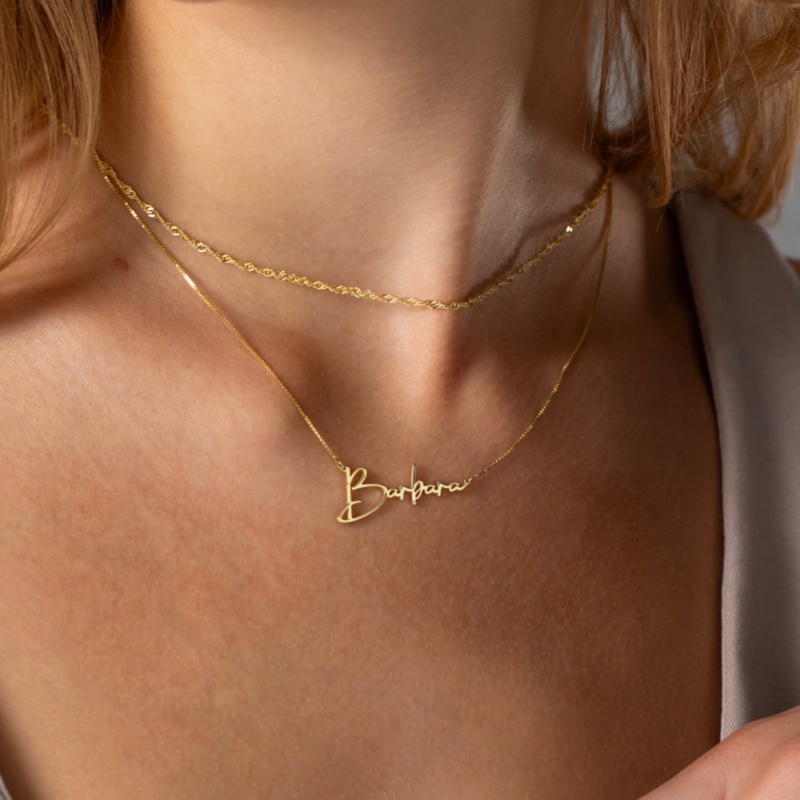 Kalung Nama Tulisan Tangan yan - Women Accessories Gift Box ulasan dan harga
