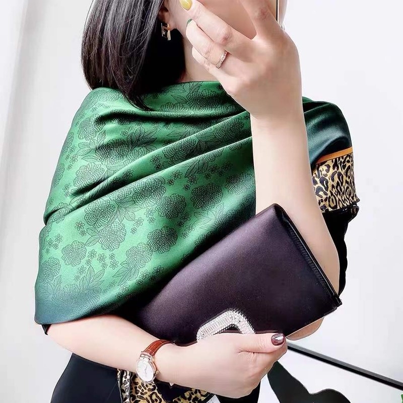 [BYSIFA] Syal Sutra Hijau Zamr - Accessories Brand For Women ulasan dan harga
