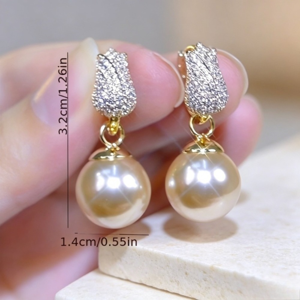 1 Pasang Anting Mutiara Imitas - Women'S Affordable Accessories ulasan dan harga