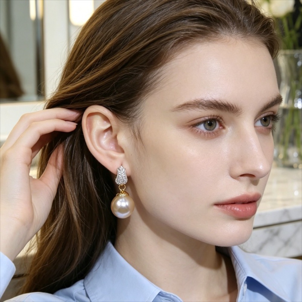 1 Pasang Anting Mutiara Imitas - Women'S Affordable Accessories ulasan dan harga