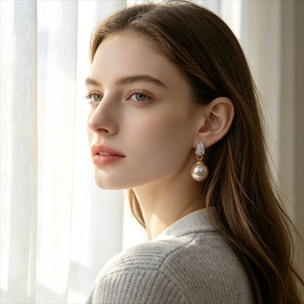 1 Pasang Anting Mutiara Imitas - Women'S Affordable Accessories ulasan dan harga