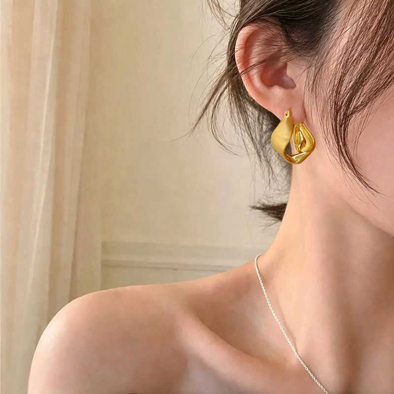 Anting Lingkaran Daun Berwarna - Women Accessories Drawing ulasan dan harga