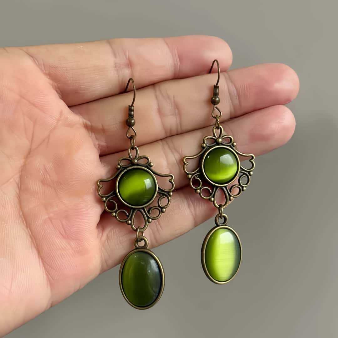 Anting Gantung Opal Hijau Rend - Women'S Victorian Era Accessories ulasan dan harga