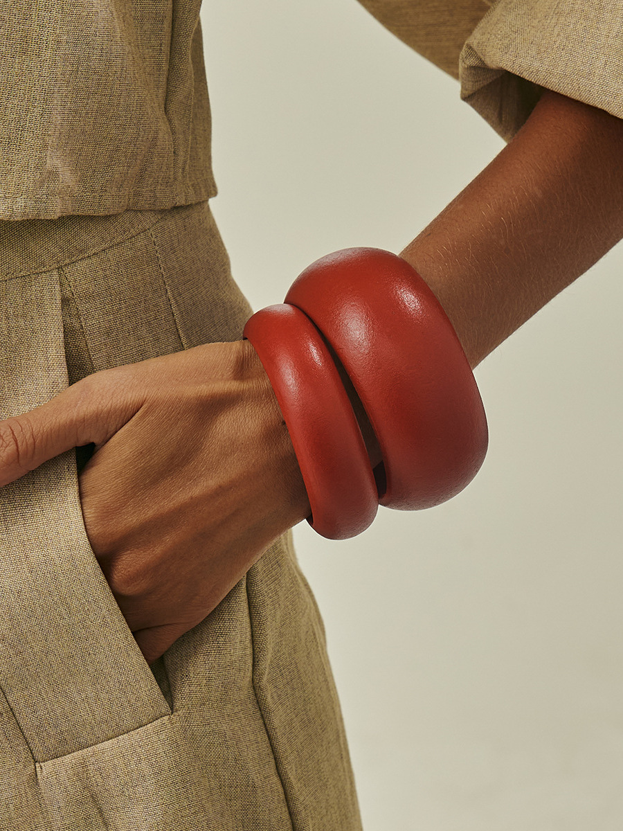 Set Gelang Kayu Merah Lebar un - Women'S Affordable Accessories ulasan dan harga