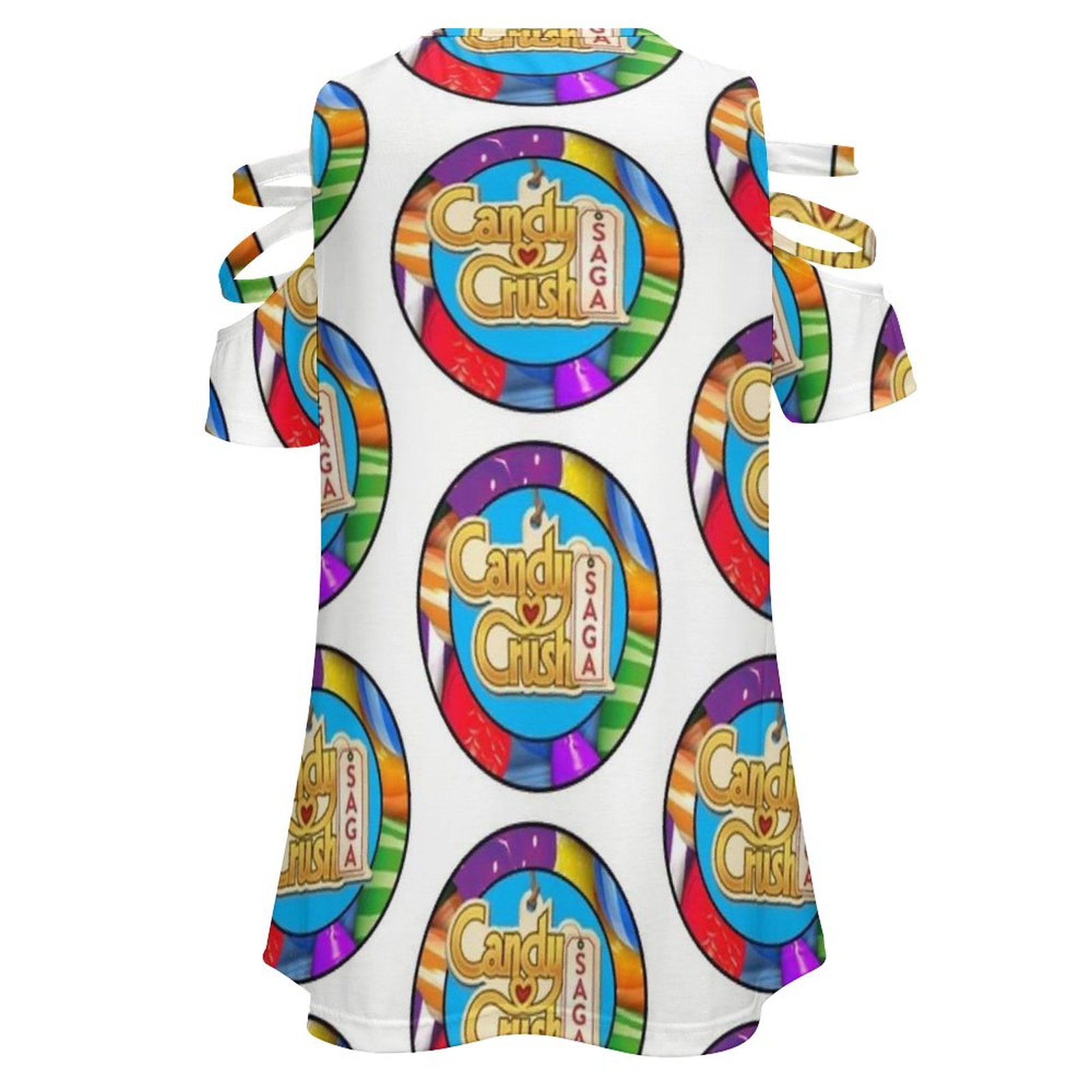 Candy Wars T-Shirt ritsleting  - Women Accessories App ulasan dan harga