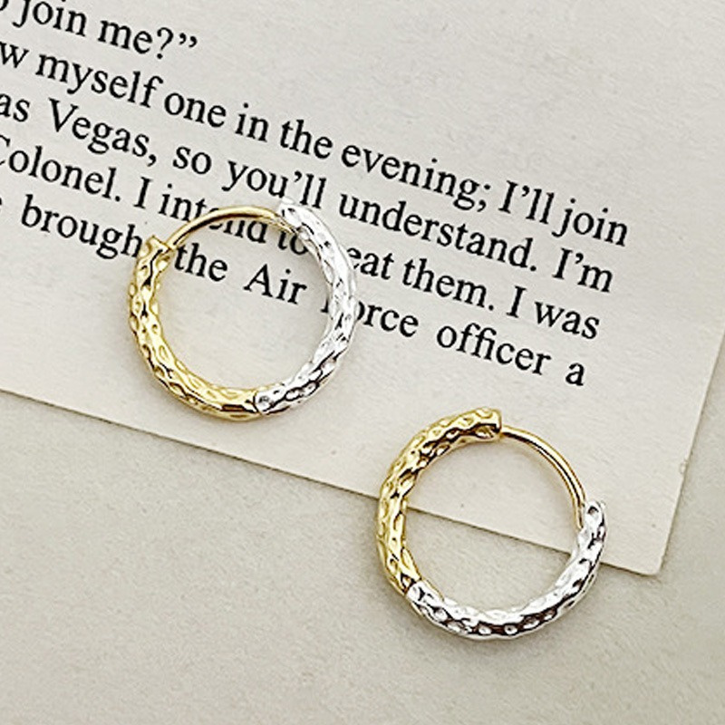 Anting Bulat Warna Emas Perak  - Women Accessories Drawing ulasan dan harga
