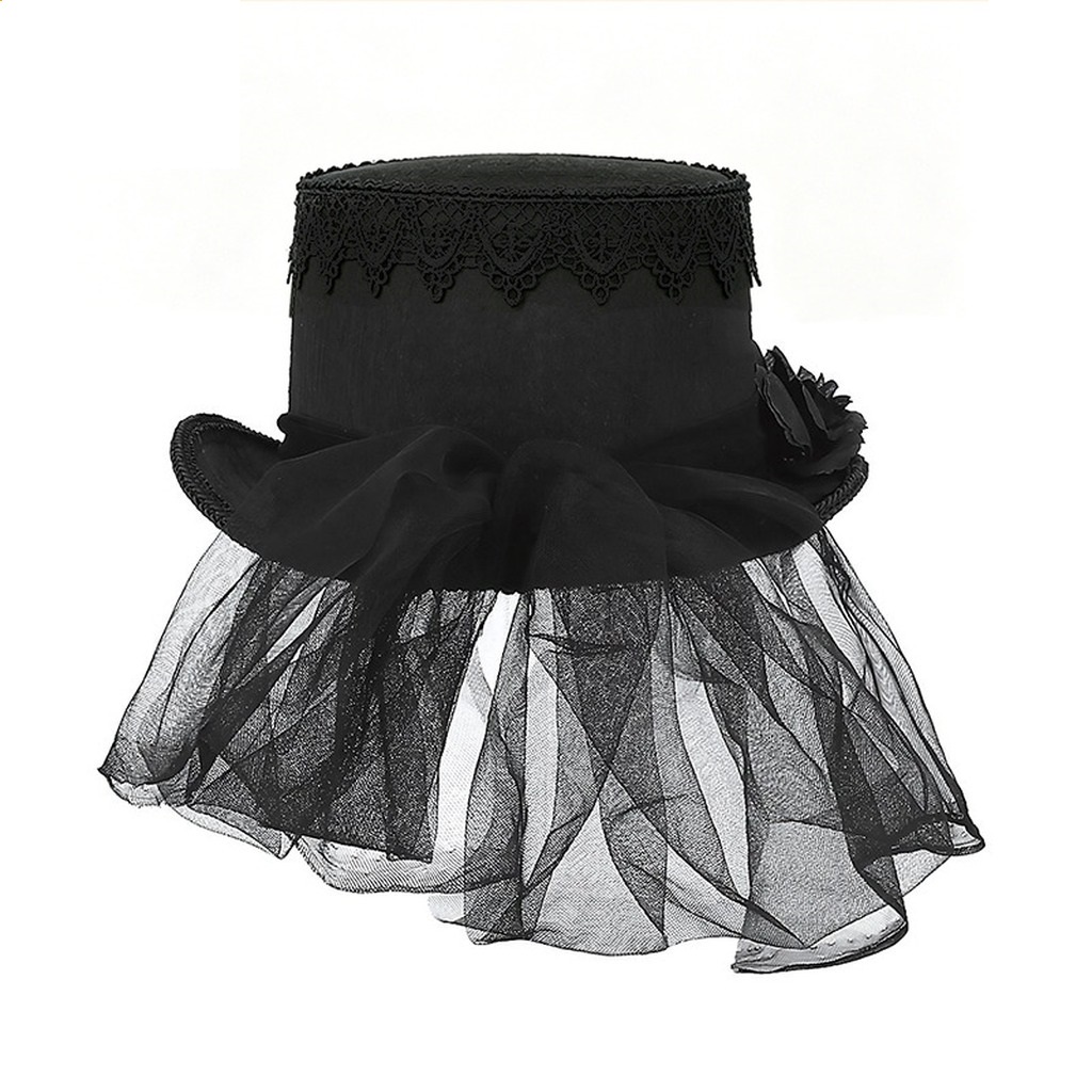 Topi Gothic Hitam Berenda deng - Women'S Victorian Era Accessories ulasan dan harga