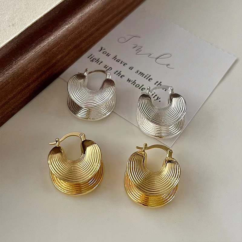 Anting Hoop Berlapis Emas Wani - Women'S Affordable Accessories ulasan dan harga