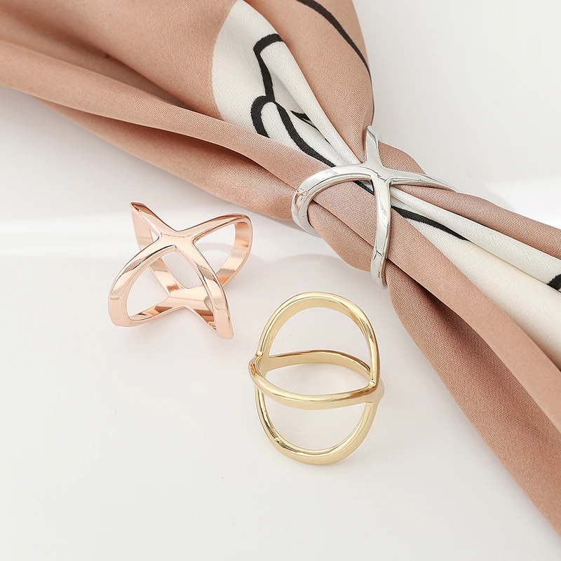 Penjepit Syal Bentuk X Baru, B - Women Accessories Holder ulasan dan harga