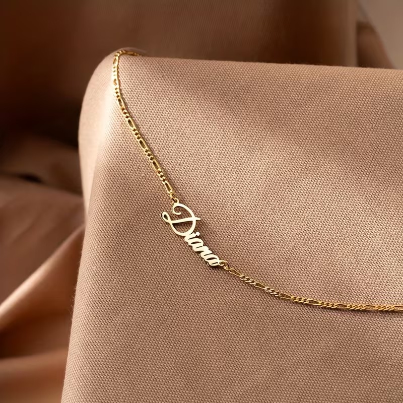 Kalung Rantai Figaro Custom Na - Women Accessories Gift Box ulasan dan harga