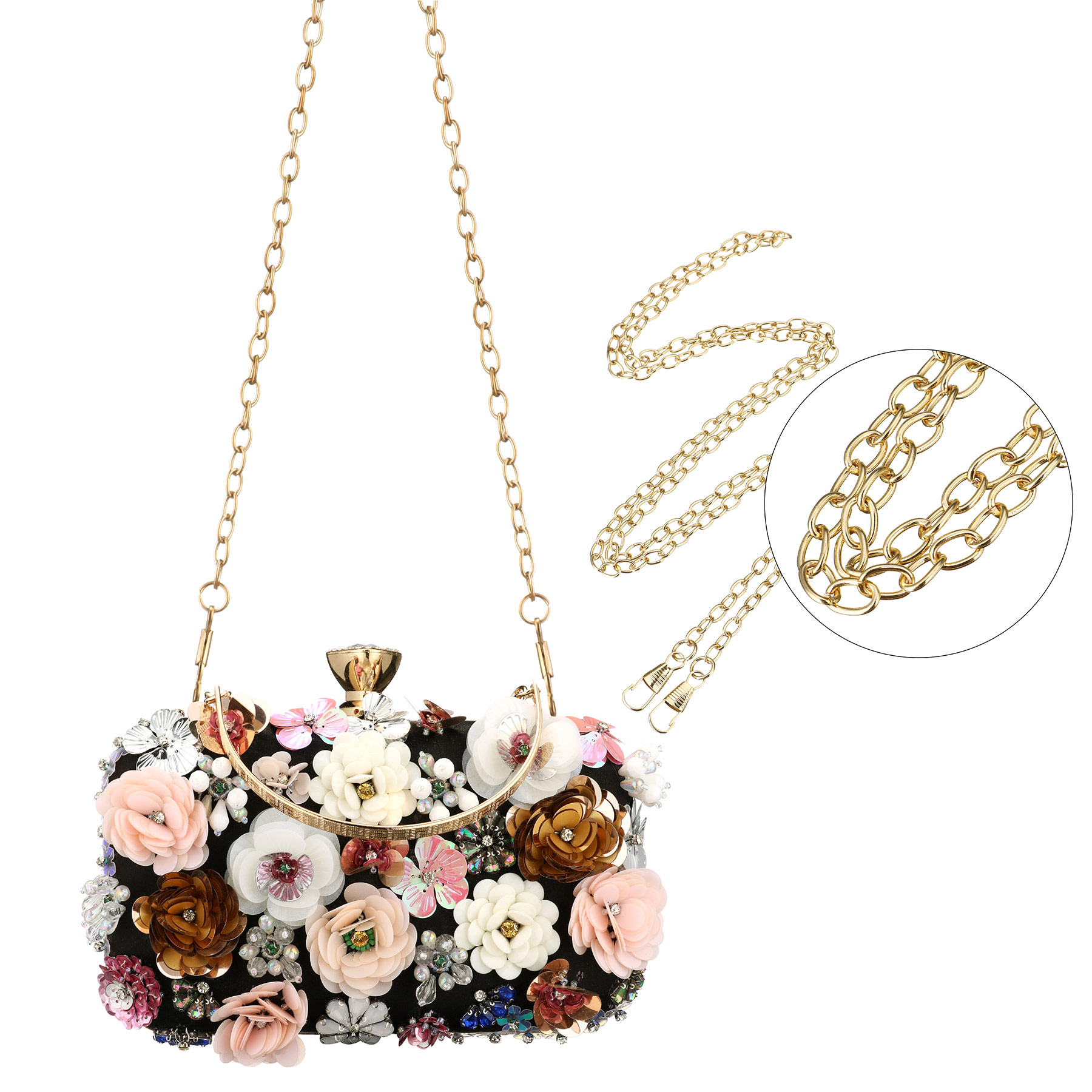 Tas Malam Wanita Modis Tas Tan - Wallet Chain Bag ulasan dan harga
