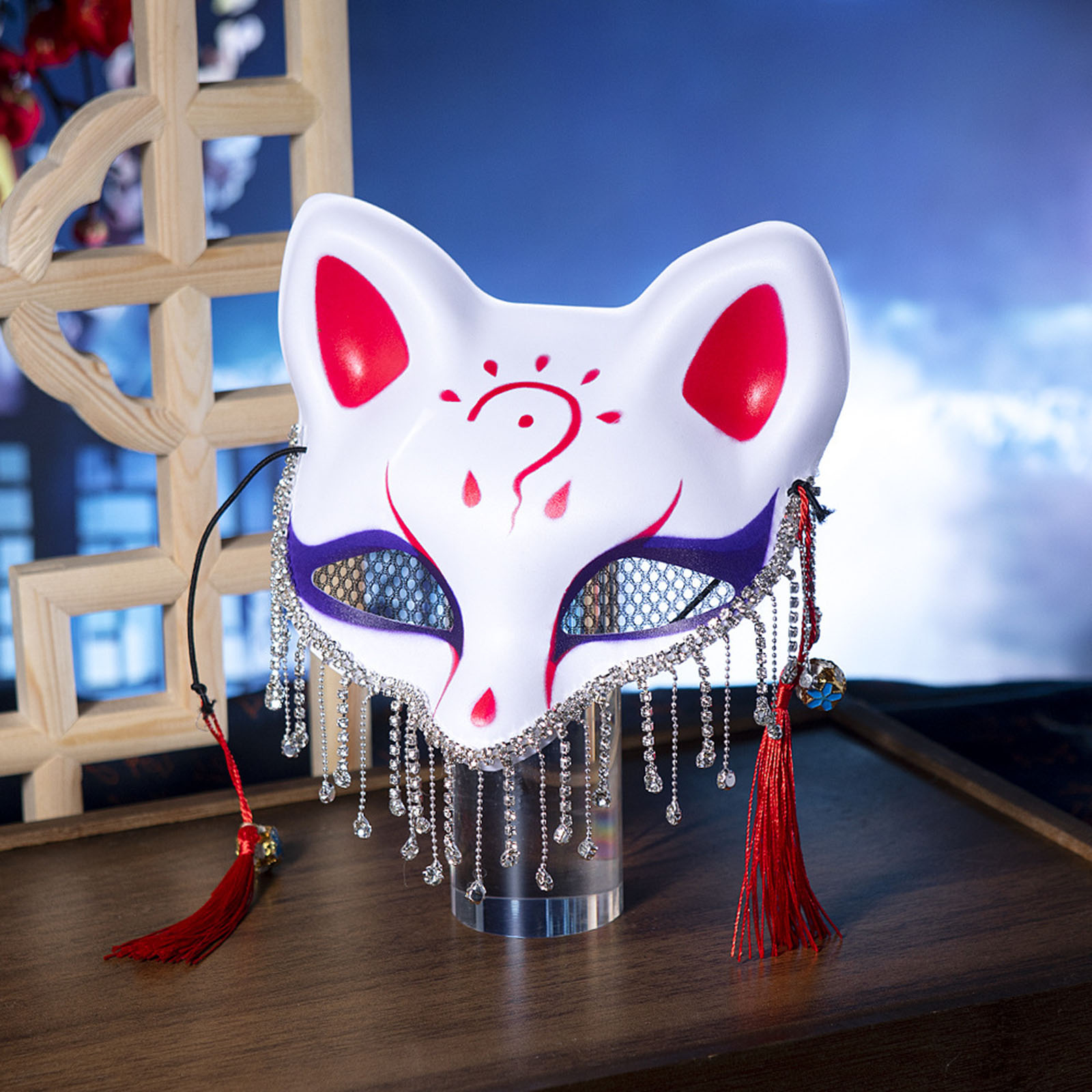 Masker Wajah Cosplay Rubah Luc - Women Accessories Drawing ulasan dan harga